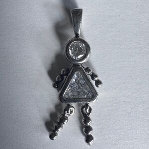 Vintage Sterling 925 CZ birthstone charm